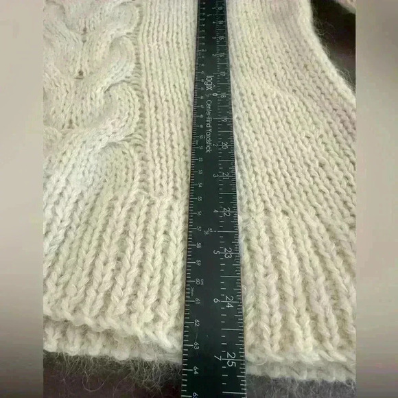 Lauren Ralph Lauren Exclusive Hand Knit Womens L‎ V-Neck Pullover Wool Sweater - Picture 7 of 9